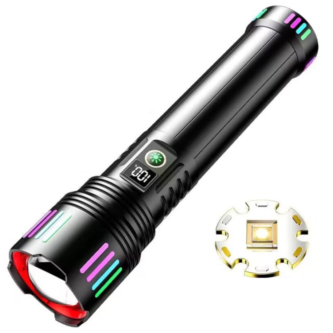 15 000lm Long Laser Led Zoom Flashlight for Bright Illumination