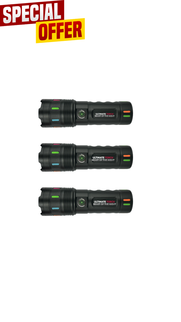 Ultimate Torch Birthday Combo – 3 x 6500lm Laser LED