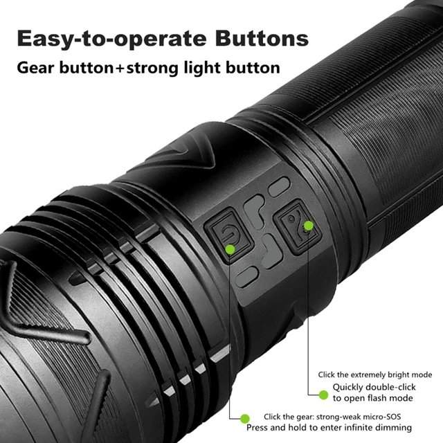 10,000 Lumens Laser LED Torch – Unmatched Power, Precision, and Performance - Image 3