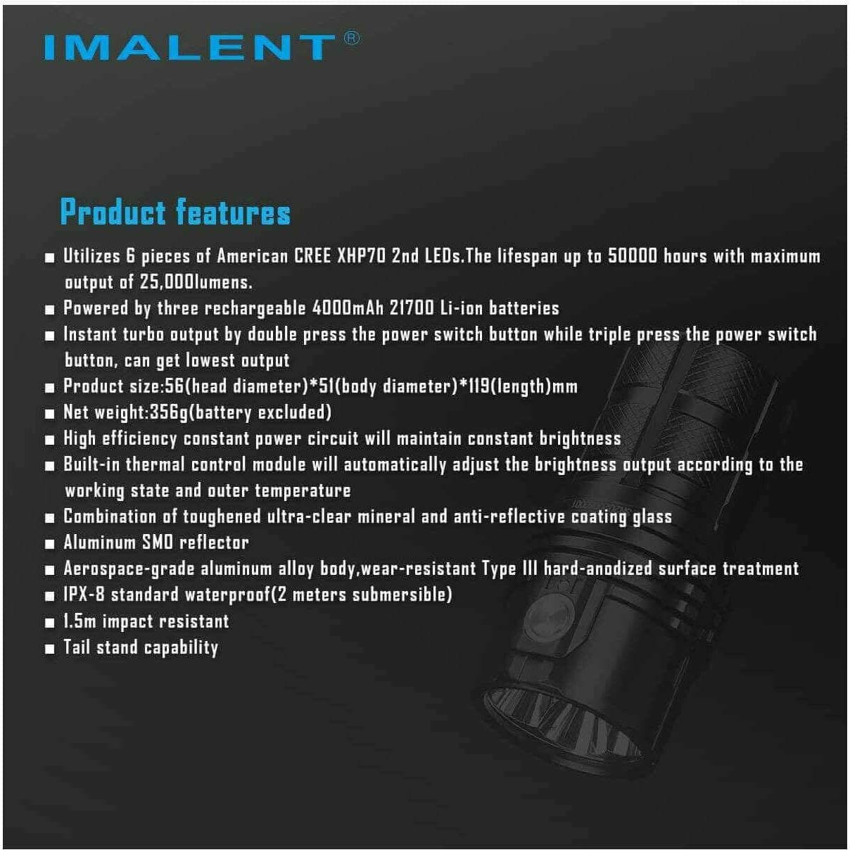 Imalent MS06 25 000 Lumen, 513m Throw - Image 12