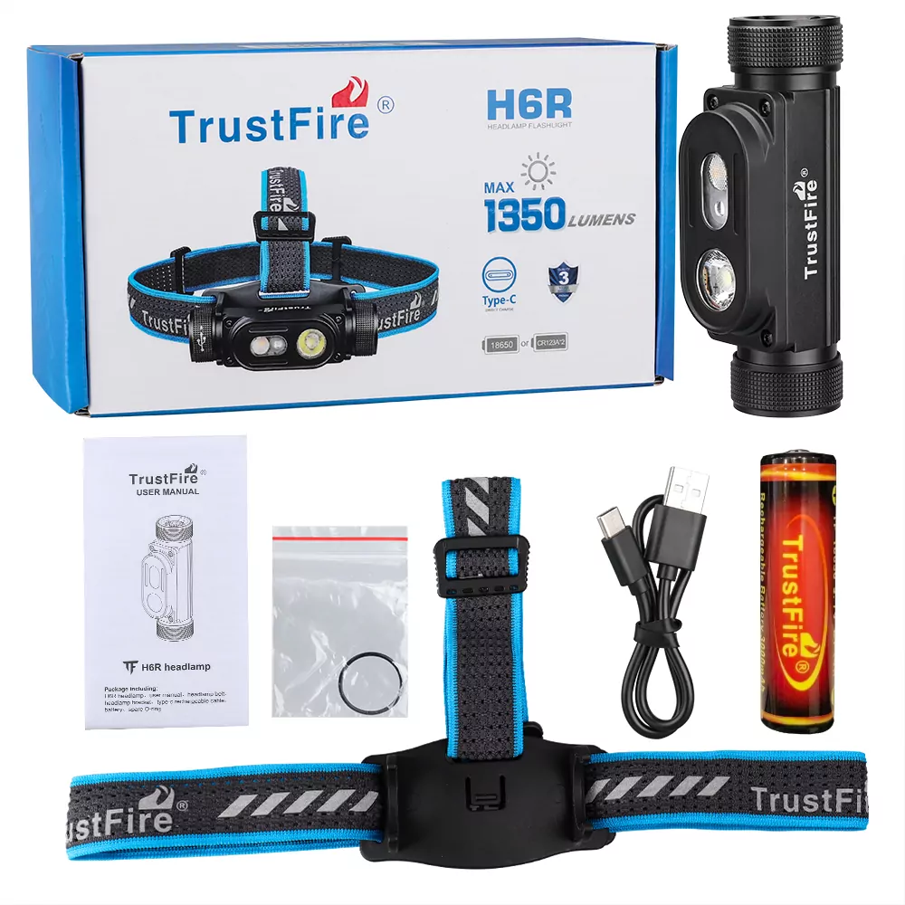 Trustfire H6R Rechargeable headlamp, 1350 Lumen, 152m throw - Image 2