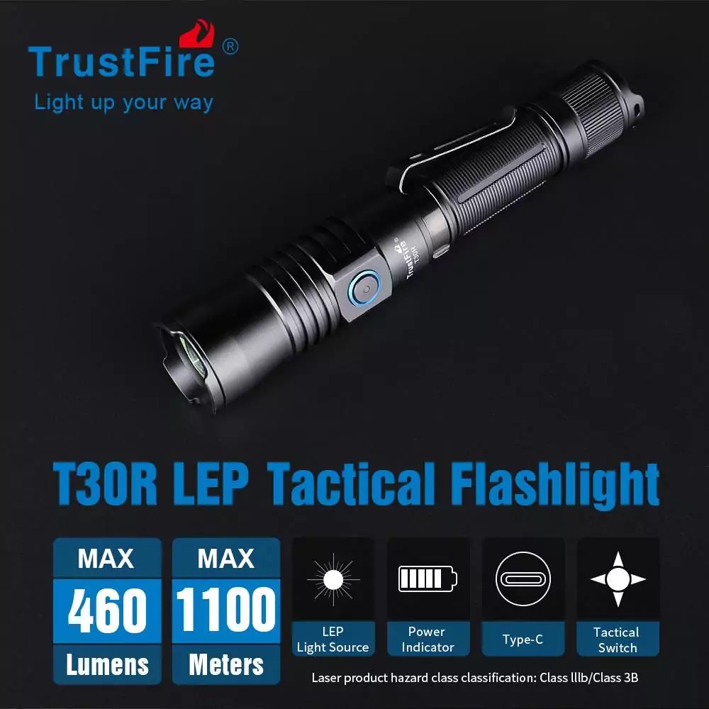 TrustFire T30R LEP, 460Lumen, 1100m Throw - Image 7