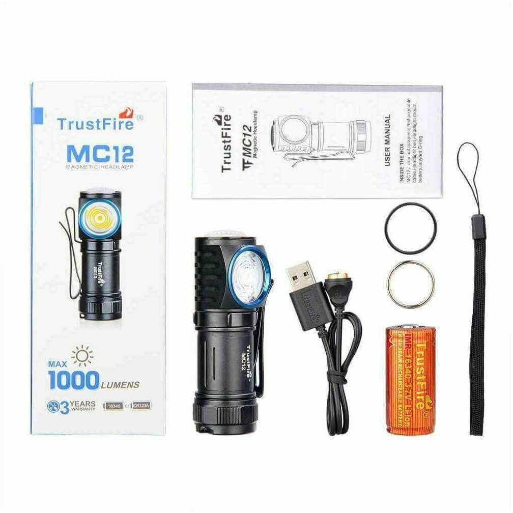 TrustFire MC12, 1000 Lumen, 105m throw, Rechargeable - Image 6