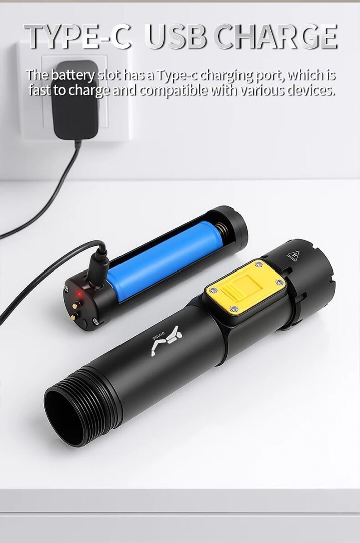 8000 lm Ultimate Torch® D-611 Pro Diving Flashlight –Beast of the Depths - Image 5
