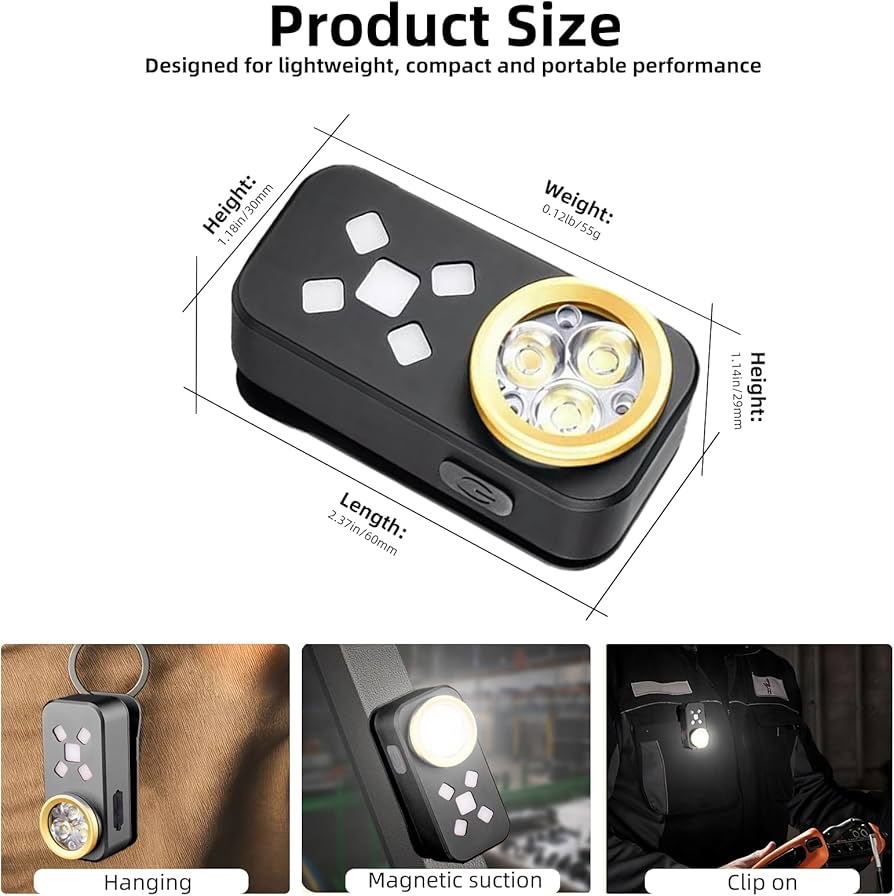 Ultimate Oclip 500LM Rechargeable EDC Flashlight – Compact Power in Your Pocket - Image 12