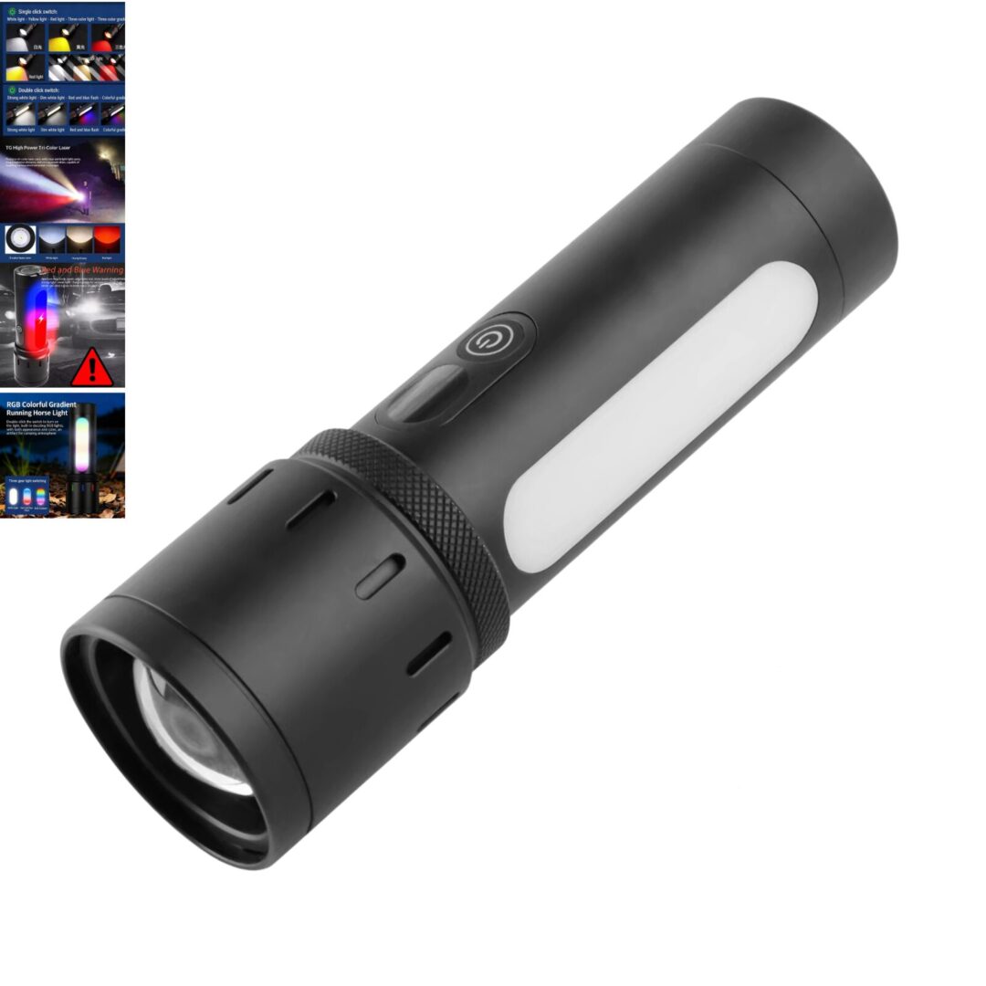 10 000 LUMEN TRI-COLOR LASER LED TORCH