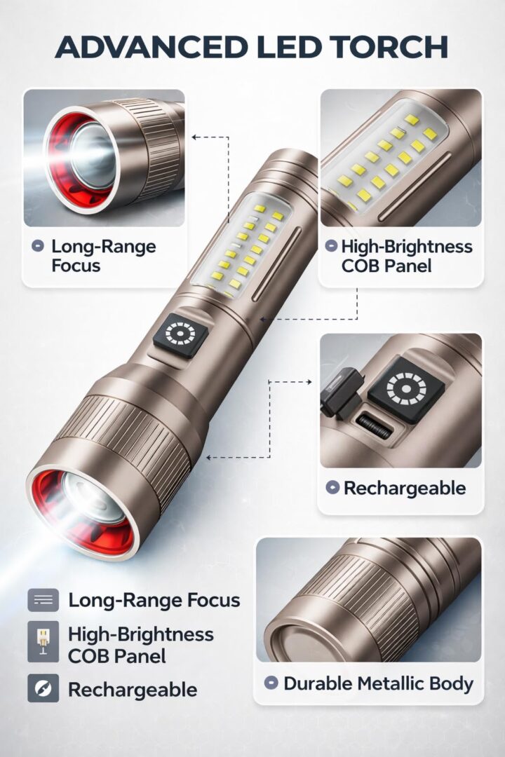 Ultimate Torch 4000LM Tactical Zoom Flashlight - Image 3