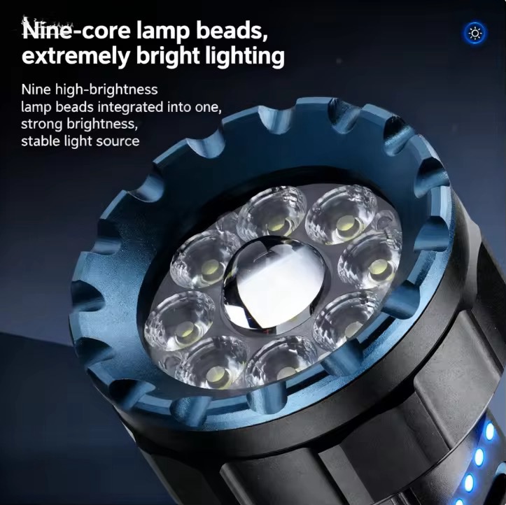 Ultimate Torch 12,000LM Dual Beam Flashlight – Limited Edition Blue | 26,800mAh | USB-C Rechargeable - Image 2