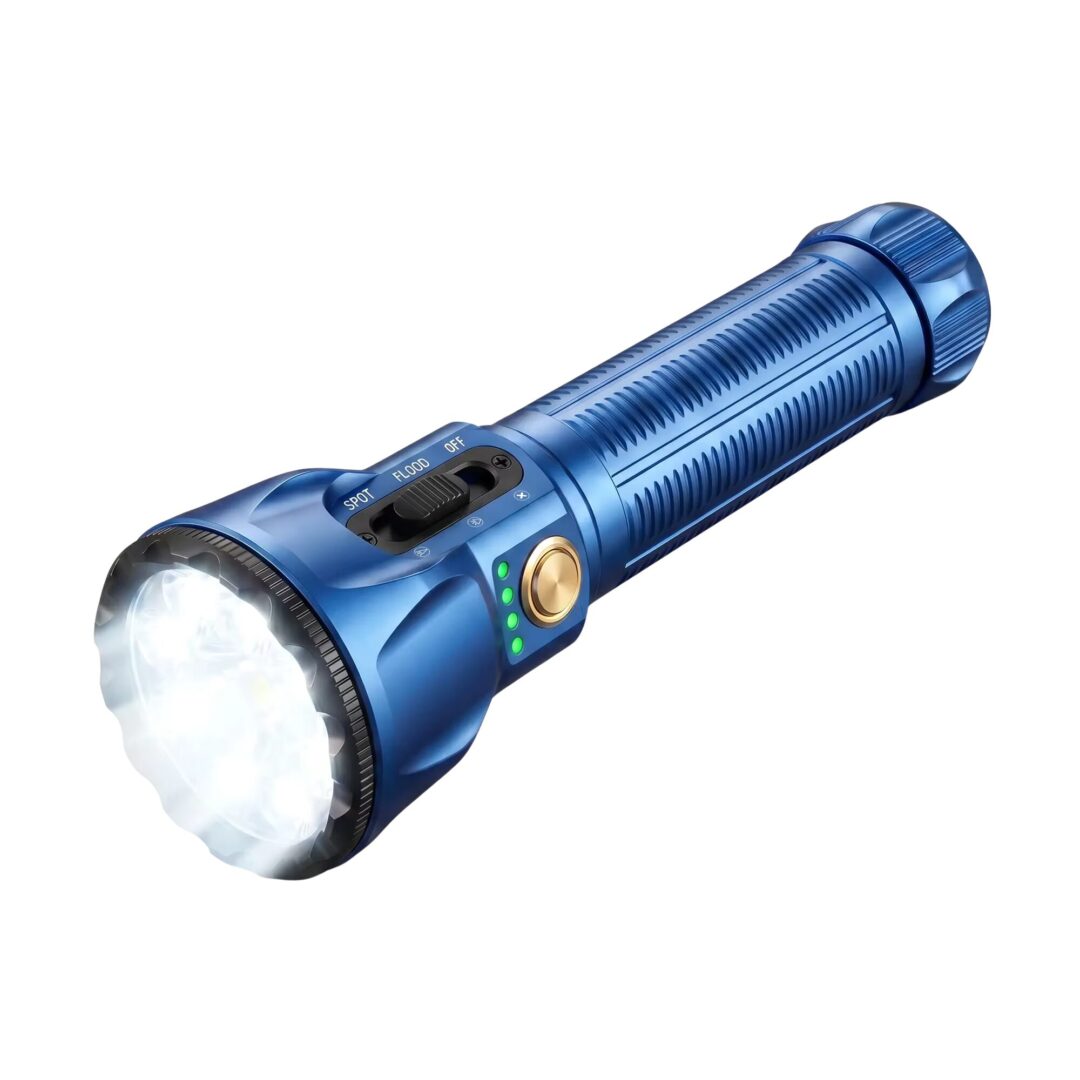 Ultimate Torch 12,000LM Dual Beam Flashlight – Limited Edition Blue | 26,800mAh | USB-C Rechargeable