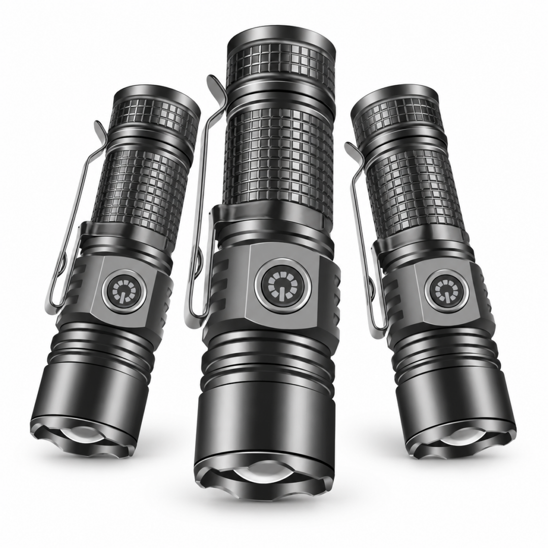 3 × 6,000LM Ultimate Torch Tactical EDC Triplet – 500m | 3,500mAh | USB-C - Image 2