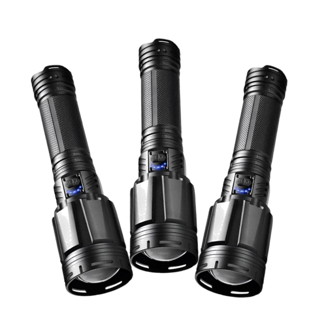 30,000 Lumens Ultimate Torch Triple Combo – 3 Flashlights