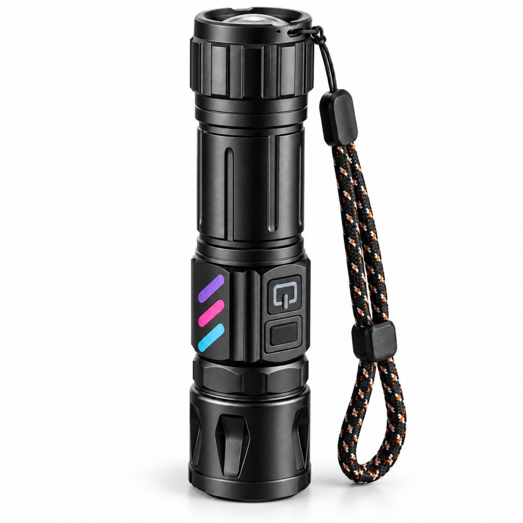 8,000LM Laser LED Tactical EDC Flashlight | Security Belt Holster - Image 3